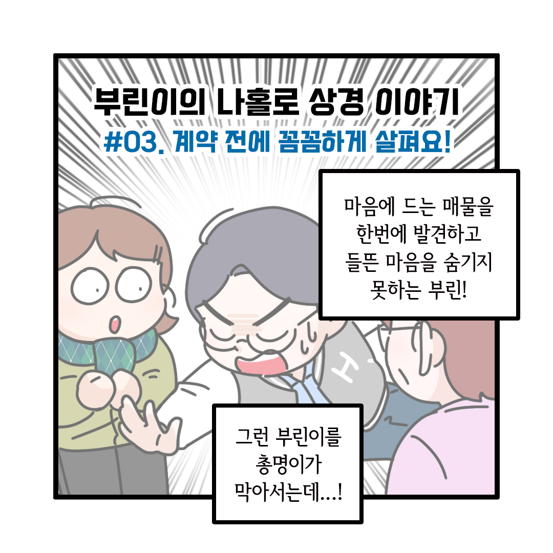 [부린이의 거래 길라잡이 웹툰 3탄] 계약 전 꼼꼼하게 살펴요!